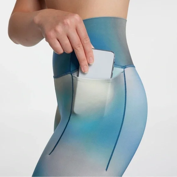 New Size S Blue White CALIA Women's Inspire High Rise 7/8 Legging Small - Picture 6 of 6